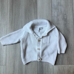 White Knit Baby Cardigan